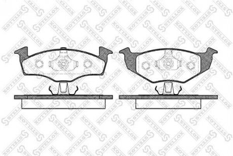 Тормозные колодки передние (19.7mm) VW Golf/Vento Diesel 95-; Polo 07/95- (VW) STELLOX 620 000-SX