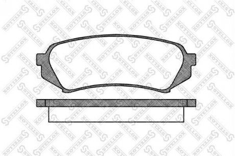 Купить Тормозные колодки дисковые зад. Toyota Land Сruiser (J100) 4,2 98-/Lexus LX II (UZJ100) 02- Lexus LX, Toyota Land Cruiser STELLOX 717 000B-SX (фото1) подбор по VIN коду, цена 533 грн.