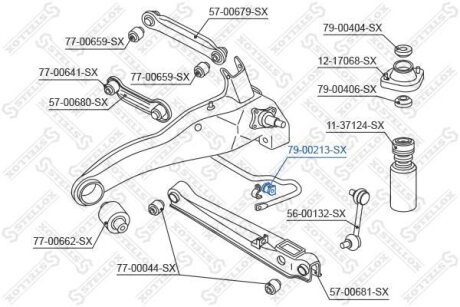 Втулка стабілізатора заднього D-18mm STELLOX 7900213SX