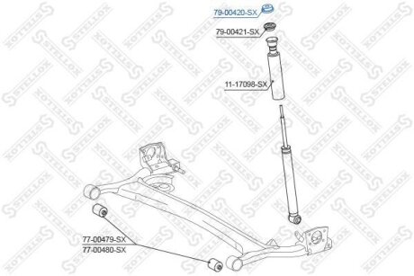 Втулка амортизатора заднього STELLOX 7900420SX