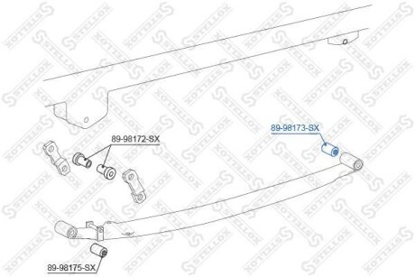 Сайлентблок ресори передній Nissan Navara STELLOX 89-98173-SX