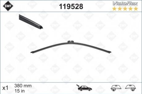 Купити Склоочисник задній / 380 мм. / Audi A1, Q7, A4 SWF 119528 (фото1) підбір по VIN коду, ціна 370 грн.