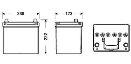 EFB start-stop, 60Ah, 600A EN, 230x173x200, правий "+" TAB 212860