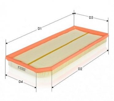 Купити Фільтр повітряний DB E220/320CDIC200/270CDI TECNECO FILTERS ar9041pm (фото1) підбір по VIN коду, ціна 448 грн.