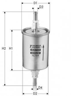 Фильтр топливный Chevrolet Aveo/Kalos 1.2/1.4 16V 09/02- TECNECO FILTERS in55/2