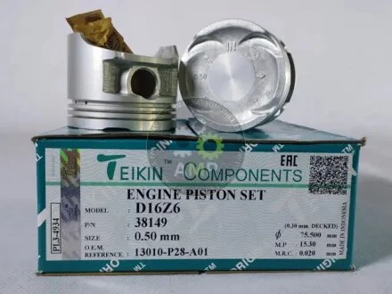 Поршни ремонт (+0.50мм) (Комплект на мотор) HONDA D16Z6 TEIKIN 38149050