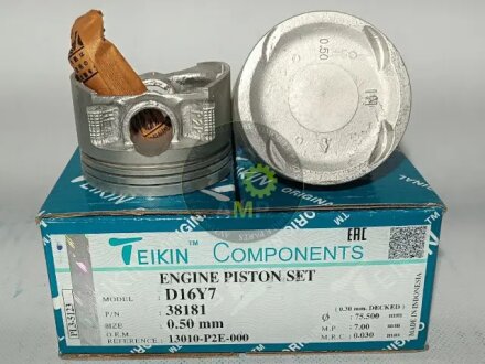Поршни стандарт (+0.50мм) (Комплект на мотор) HONDA D16Y7 TEIKIN 38181050