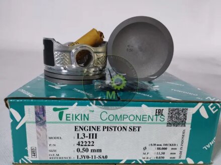 Поршни ремонт (+0.50мм) (Комплект на мотор) 2.3 Mazda CX-7/MPS3/MPS6 TEIKIN 42222050