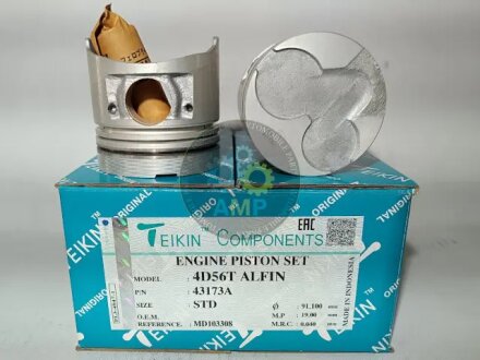 Поршни STD (Комплект на мотор) 4D56T/D4BF-T Mitsubishi Pajero, L200, L300 / Hyundai H100, H1, Galloper TEIKIN 43173ASTD