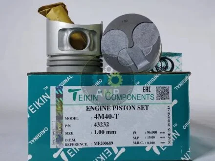 Поршни ремонт (+1.00мм) (к-кт на мотор) Mitsubishi 2.8TD 4M40T TEIKIN 43232100
