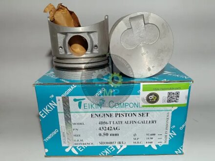 Поршни +0.50mm(Комплект на мотор) 4D56T/D4BH Mitsubishi Pajero,L200,L300/Hyundai H100,H1,Galloper TEIKIN 43242AG050