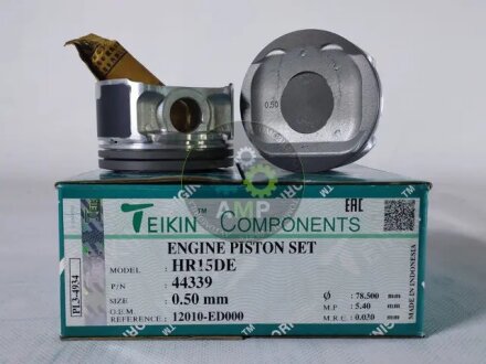 Поршні ремонт (+0.50мм) (Комплект на двигун) Nissan HR15DE, HR16DE TEIKIN 44339050