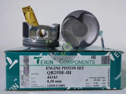 Поршни ремонт (+0.50мм) (Комплект на мотор) Nissan QR25DE-III TEIKIN 44343050