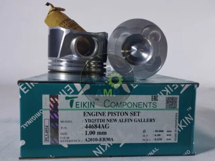 Поршни ремонт (+1.00мм) (Комплект на мотор) YD25DDTI Nissan Pathfinder, Navara TEIKIN 44684AG100