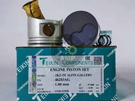 Поршни ремонт (+1.00мм) (Комплект на мотор) Toyota 1KZ-TE Alfin Gallery TEIKIN 46283AG100