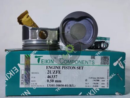 Поршни +0.50mm (Комплект на мотор) 2UZ-FE до 2005г Toyota Land Cruiser, Tundra, Sequoia, Lexus LX470 TEIKIN 46337050