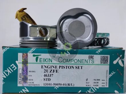 Поршни стандарт (STD) (Комплект на мотор) 2UZ-FE до 2005г Toyota Land Cruiser, Tundra, Sequoia, Lexus LX TEIKIN 46337STD
