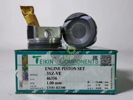 Поршні ремонт (+1.00мм) (Комплект на мотор) 3SZ-VE Daihatsu Materia, Terios TEIKIN 46356100