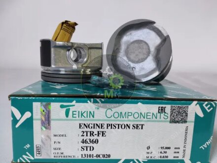 Поршні STD (Комплект на двигун) 2TR-FE 2,7L Toyota Land Cruiser Prado, 4runner, Fortuner TEIKIN 46360STD