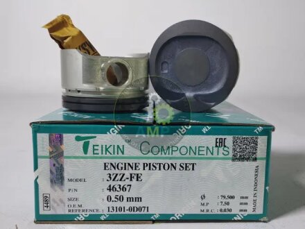 Поршні ремонт (+0.50мм) (Комплект на двигун) Toyota 3ZZ-FE TEIKIN 46367050