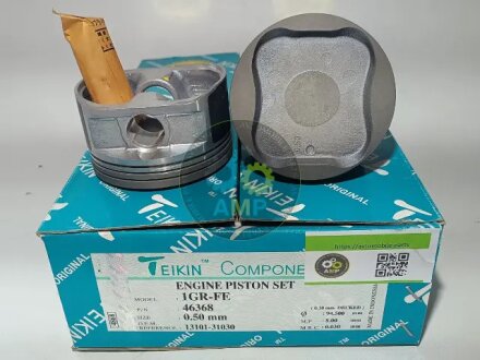 Поршни ремонт +0.50mm (Комплект на мотор) 1GR-FE 4,0L Toyota Land Cruiser Prado, 4runner, Fortuner TEIKIN 46368050
