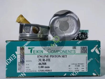 Поршні ремонт(+1.00мм)Комплект на мотор Toyota 3UR-FE 5.7L Tundra,LX570,TLC200 TEIKIN 46388100