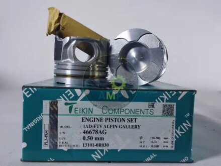 Поршні ремонт (+0.50мм) (Комплект на двигун) TOYOTA 1AD-FTV Alfin Gallery TEIKIN 46678AG050