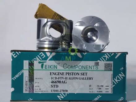 Поршні стандарт (STD) (Комплект на двигун) Toyota 1CD-FTV Alfin Gallery TEIKIN 46690AGSTD