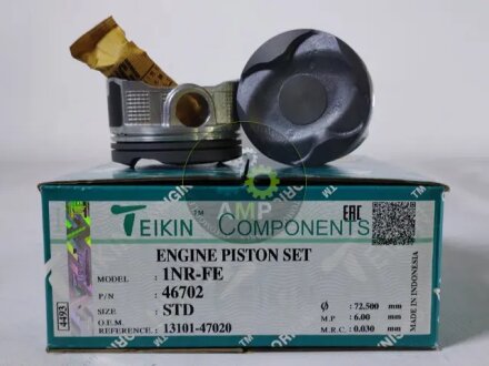 Поршни стандарт (STD) (Комплект на мотор) Toyota 1NR-FE TEIKIN 46702STD