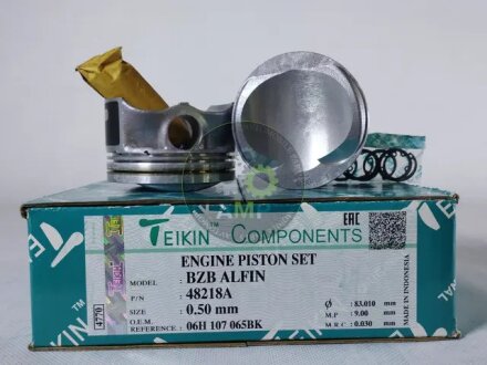 Поршни +0.50mm (Комплект на мотор) Volkswagen Audi Seat Skoda BZB/BYJ/BYT/CABA/CABB/CABD/CEAA/CGYA TEIKIN 48218A050