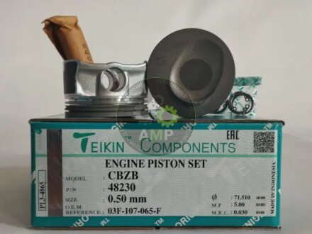 Поршні ремонт +0.50мм (комплект на двигун) VAG 1.2 TSI TEIKIN 48230050