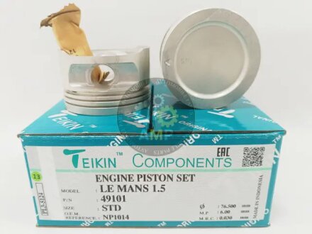 Поршни стандарт (STD) (Комплект на мотор) Daewoo Nexia 1.5 TEIKIN 49101STD