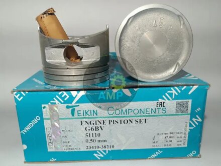 Поршни +0.50mm (Комплект на мотор) Hyundai 2.4L TEIKIN 51110050