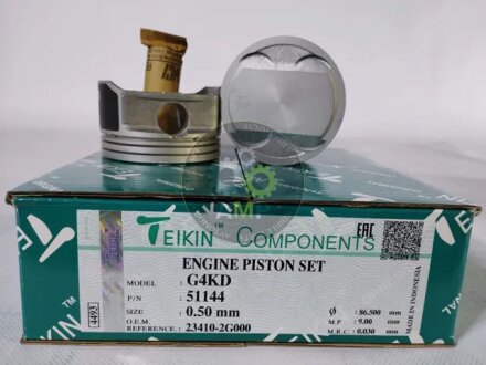 Поршень ДВС 0.5 (4шт.+пальцы) Hyundai 2.0 (G4KD) IX-35 (09-), Sonata (09-), Tucson (09-) TEIKIN 51144-050