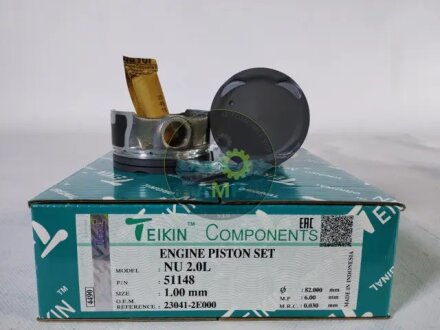 Поршни ремонт (+1.00мм) (Комплект на мотор) Hyundai/KIA 2.0L G4NA TEIKIN 51148100