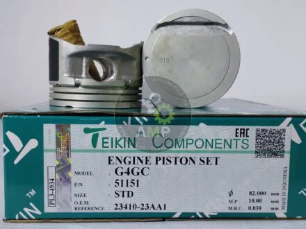 Поршень ДВС STD-B (4шт.+пальцы) Hyundai 2.0 (G4GC) Elantra (06-), Tucson (06-) 2,0 TEIKIN 51151-STD