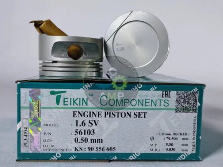 Поршни ремонт (+0.50мм) (Комплект на мотор) Opel Kadett, Ascona 1,6 TEIKIN 56103050