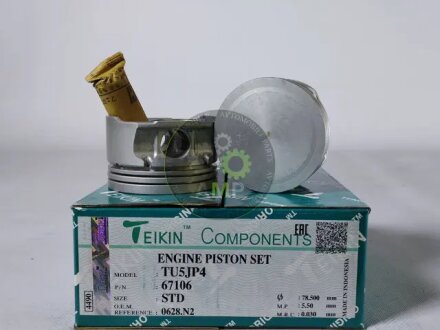 Поршни стандарт (STD) (Комплект на мотор) Peugeot TU5JP4 TEIKIN 67106STD
