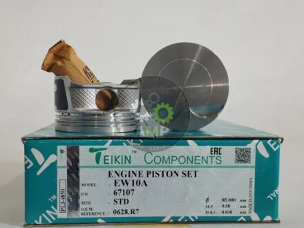 Поршні стандарт (STD) (Комплект на двигун) Peugeot EW10A TEIKIN 67107STD