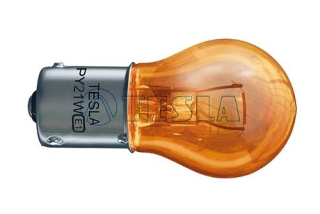 Лампа розжарювання 12V PY21W BAU15s AMBER (жовта) (1-конт)(смещ.цоколь) (кратно 10) Tesla Tesla Motors b52301