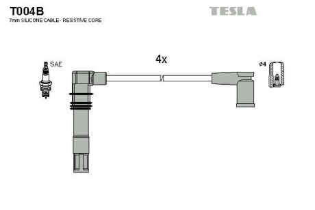 Комплект кабелів запалювання Tesla Motors t004B