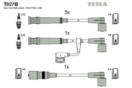 Комплект кабелей зажигания Tesla Motors t027B