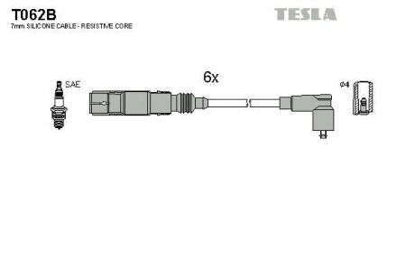 Комплект кабелів запалювання Tesla Motors t062B