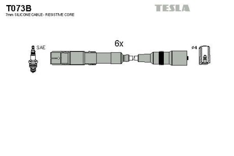 Комплект кабелів запалювання Tesla Motors t073B