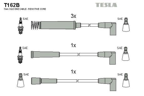 Комплект кабелей зажигания Tesla Motors t162B