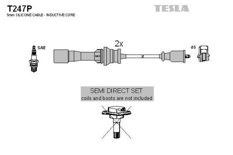 Комплект кабелей зажигания Tesla Motors t247P