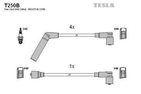 Комплект кабелей зажигания Tesla Motors t250B