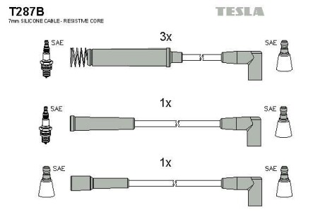 Комплект кабелей зажигания Tesla Motors t287B