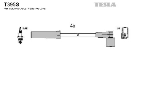 Провода свечные 21082-2115 инж (силикон) Tesla Tesla Motors t395S