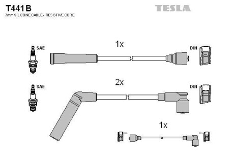 Купити Провід свічковий Матіз 0,8 (під трамблер) (силікон) Tesla Daewoo Matiz Tesla Motors t441B (фото1) підбір по VIN коду, ціна 517 грн.